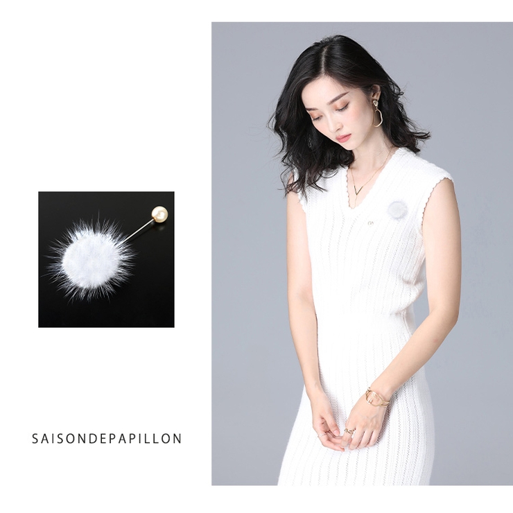 アクセサリ ブローチ パール | SAISON DE PAPILLON  | 詳細画像9 