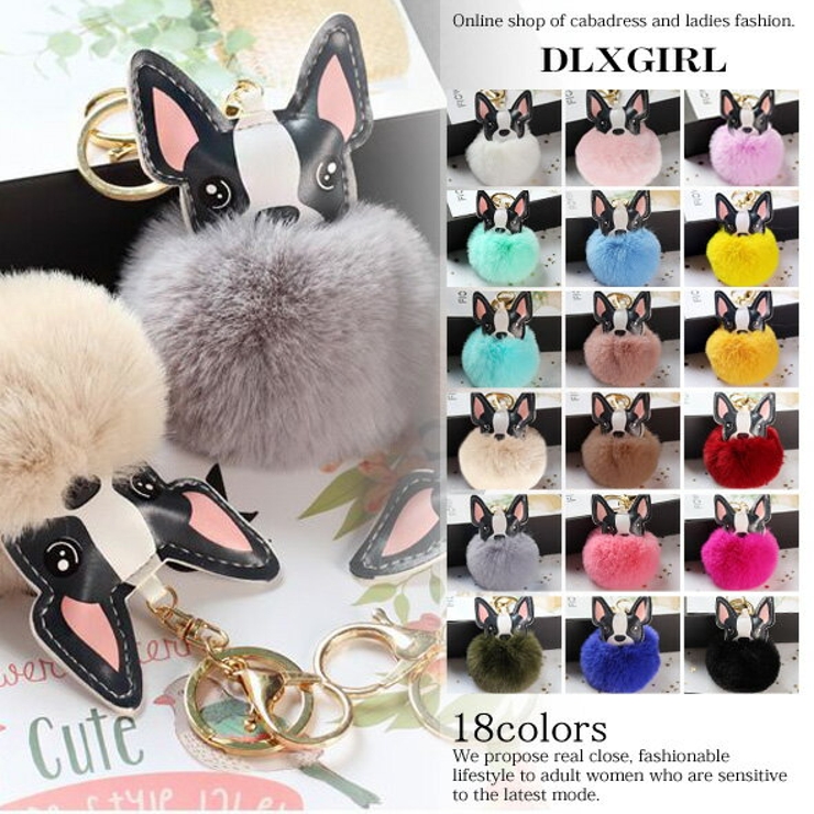 Miu Miu☆ねこストーンバッグチャーム☆ファーモンスター キーホルダー