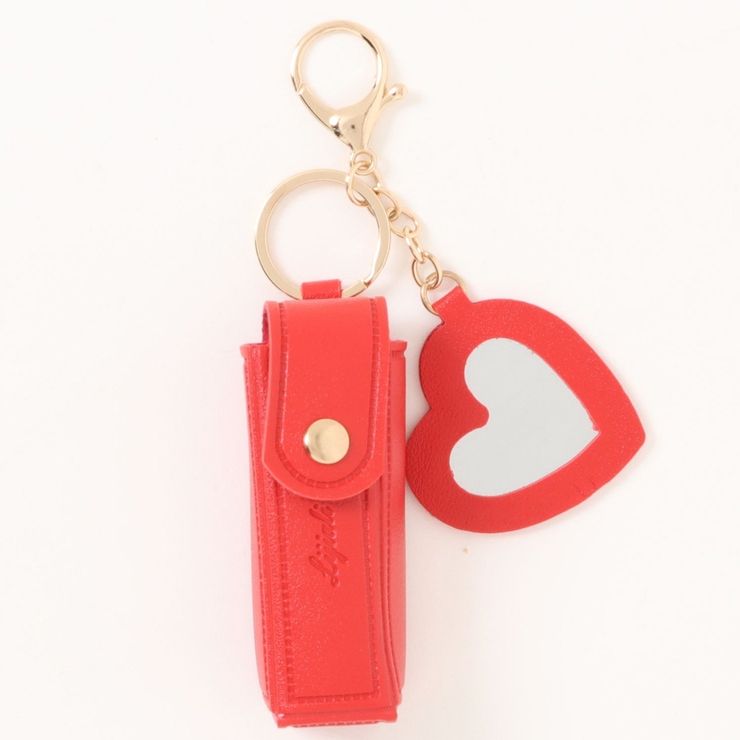 レッド | カシュカシュ cachecache / ハートミラー付きリップケース | UNBILLION