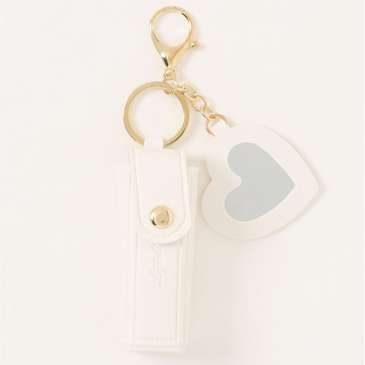 ホワイト | カシュカシュ cachecache / ハートミラー付きリップケース | UNBILLION