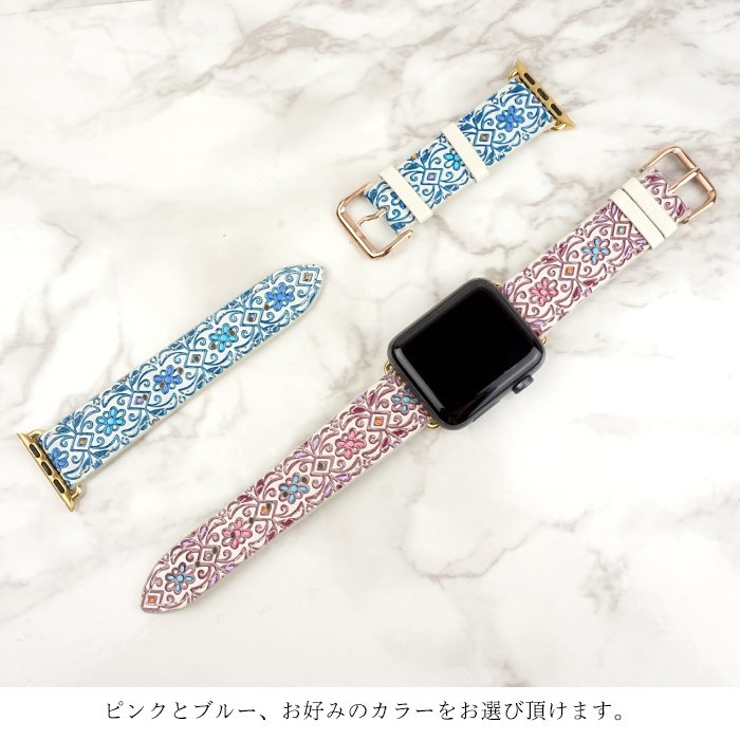 Apple - 一時モモ 友禅文庫 フラワーガーデン アップルウォッチ[品番：EMNB0001117