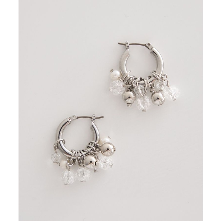 シルバー | ビーズミックスピアス | earth music&ecology 