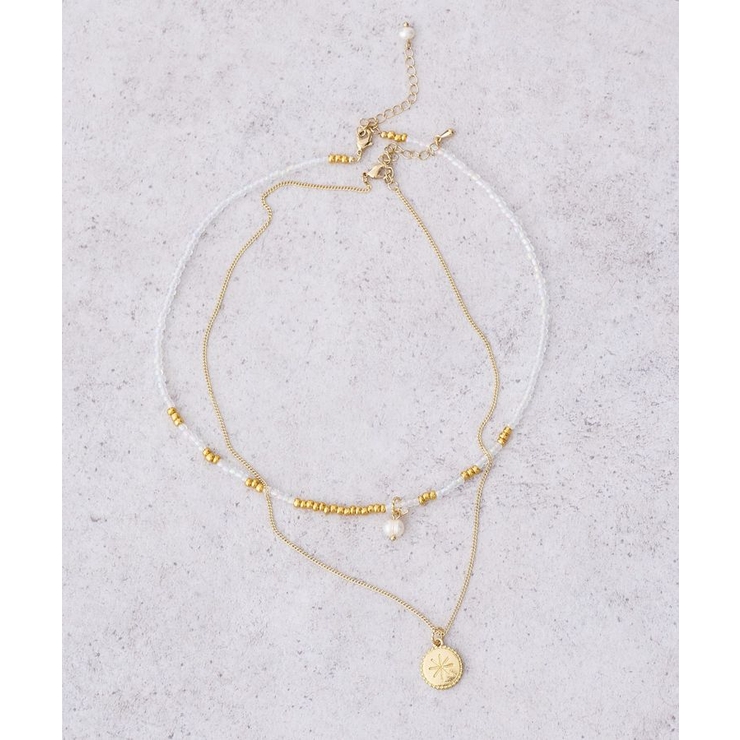 2SETビーズ&プレートネックレス | earth music&ecology  | 詳細画像2 