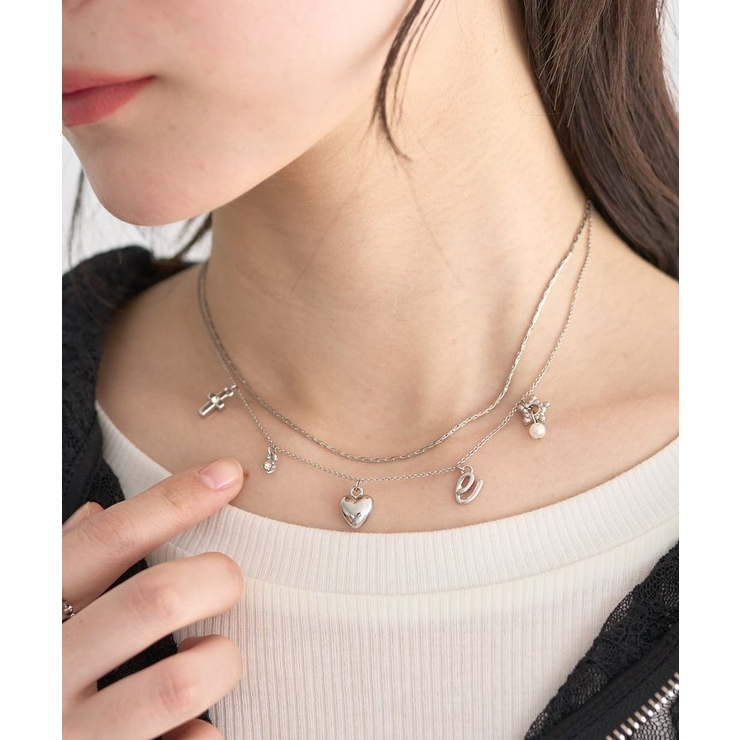 レター2連ネックレス | earth music&ecology  | 詳細画像2 