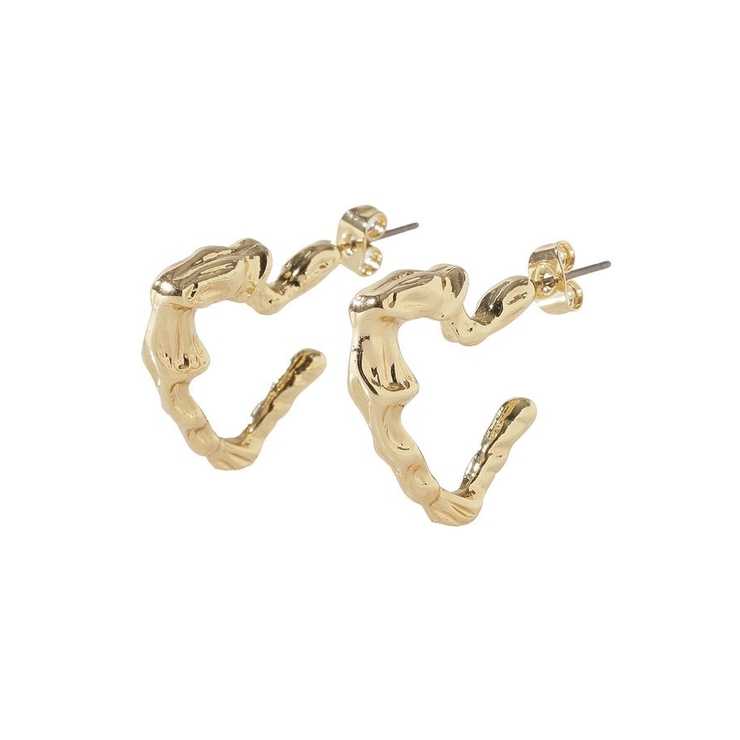 メタリックハートフープピアス | earth music&ecology  | 詳細画像2 