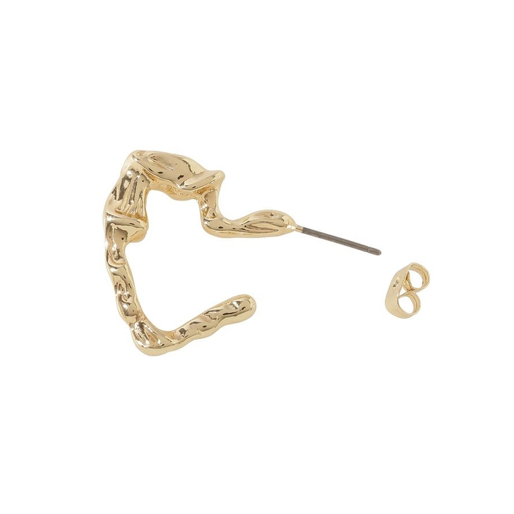 メタリックハートフープピアス | earth music&ecology  | 詳細画像5 