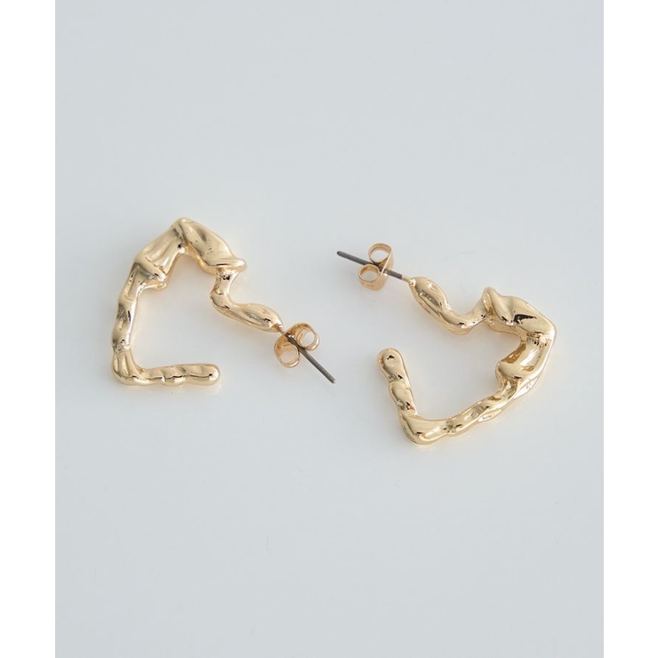 ゴールド | メタリックハートフープピアス | earth music&ecology 