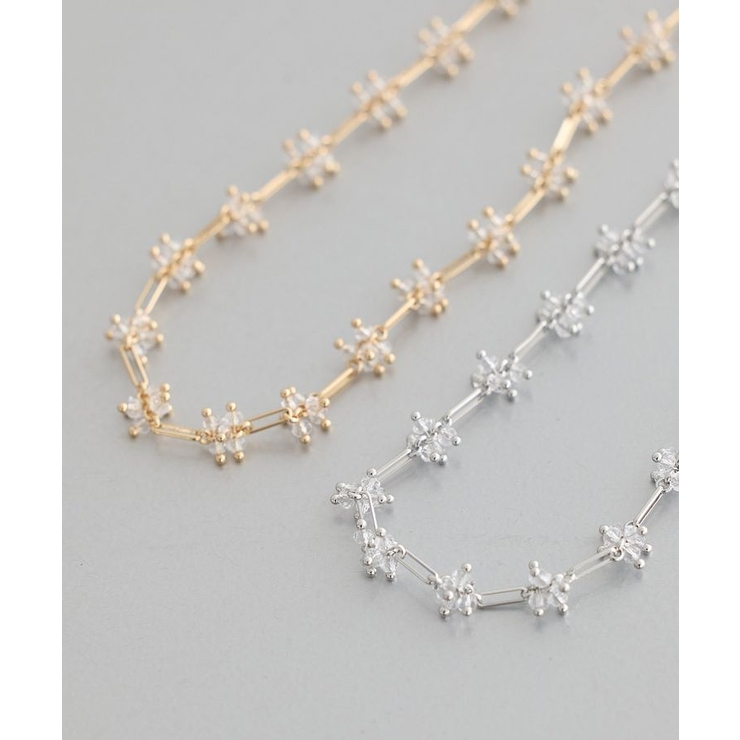 クリアビーズポイントネックレス | earth music&ecology  | 詳細画像1 