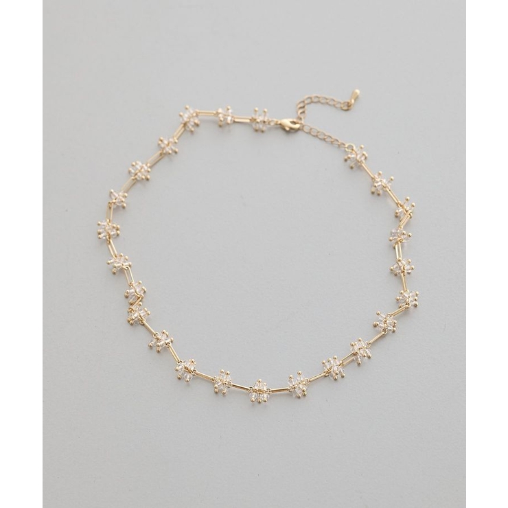 ゴールド | クリアビーズポイントネックレス | earth music&ecology 