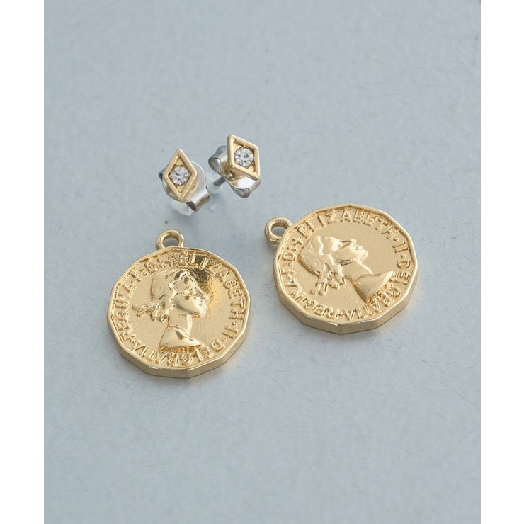 2WAYコインビジューピアス | earth music&ecology  | 詳細画像2 