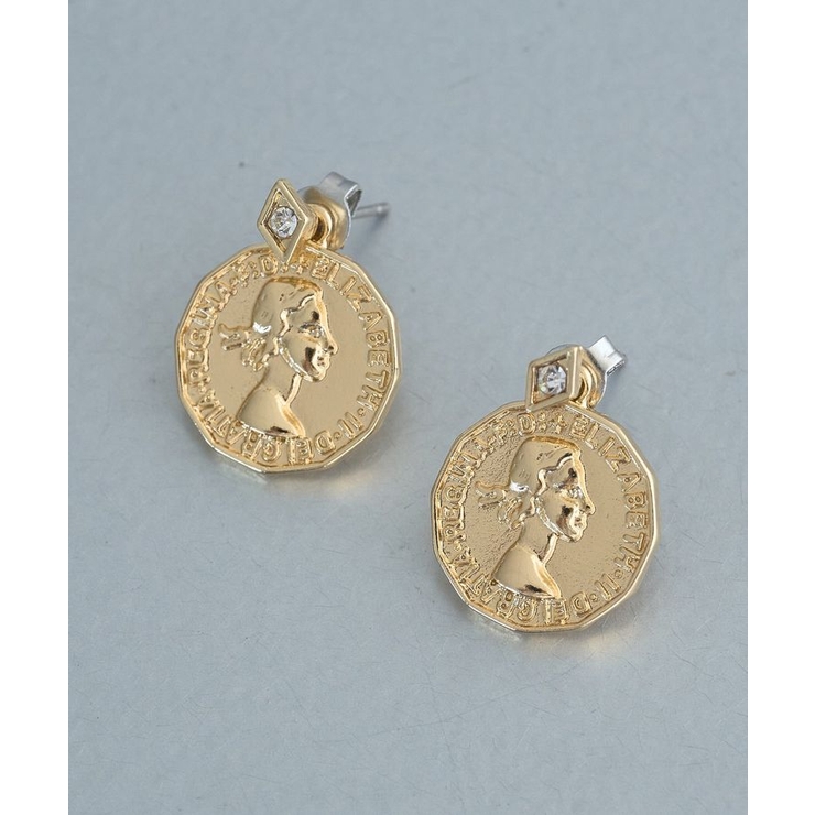 ゴールド | 2WAYコインビジューピアス | earth music&ecology 