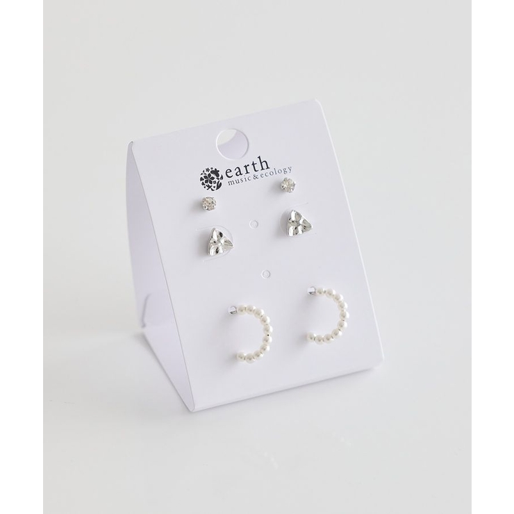 シルバー | 【3SET】デイリーピアス | earth music&ecology 