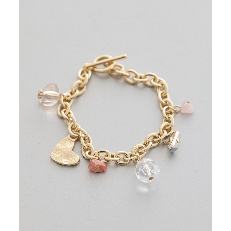 ゴールド | ストーンMIXチャームブレスレット | earth music&ecology 