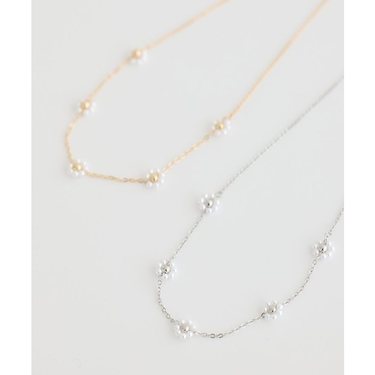 ビーズフラワーネックレス | earth music&ecology  | 詳細画像2 