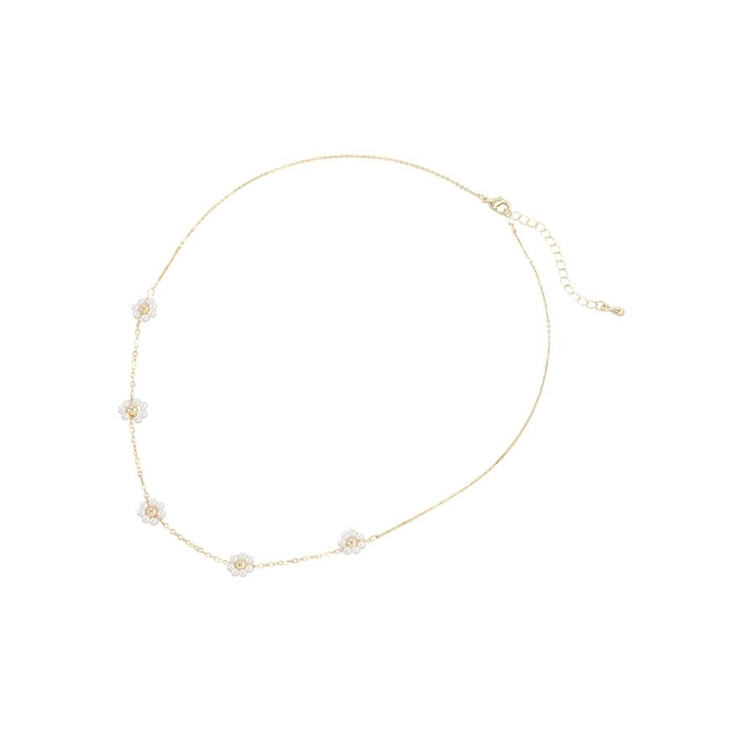 ビーズフラワーネックレス | earth music&ecology  | 詳細画像9 