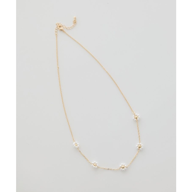 ゴールド | ビーズフラワーネックレス | earth music&ecology 