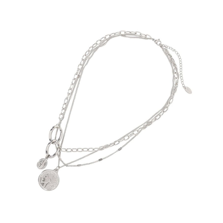 【ステンレス】コインモチーフ3連ネックレス | earth music&ecology  | 詳細画像14 