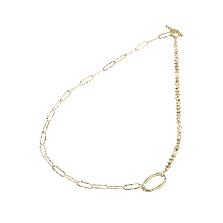 ゴールド | オーバルチェーンつなぎネックレス | Green Parks 