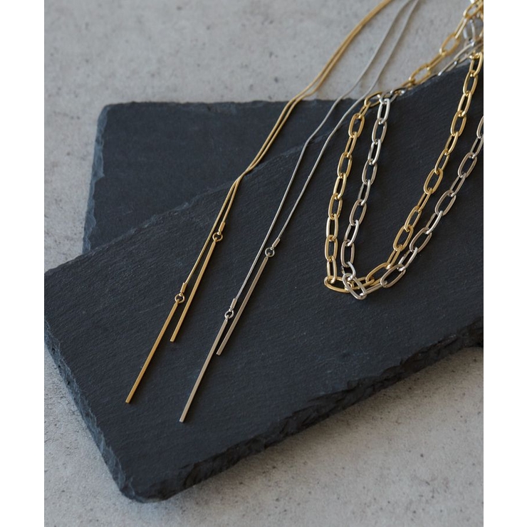 【2WAY】スライドチェーンネックレス | AMERICAN HOLIC | 詳細画像1 