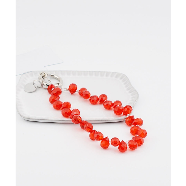 Solid Red | Chandelier Beads Wrist Strap | earyear