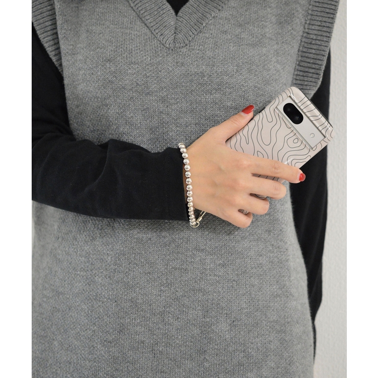 Chrome acrylic Ball Chain Wrist Strap | earyear | 詳細画像3 