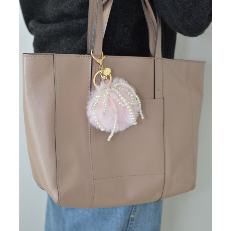 Pearl & Fake Fur Bomb Key Charm | earyear | 詳細画像11 