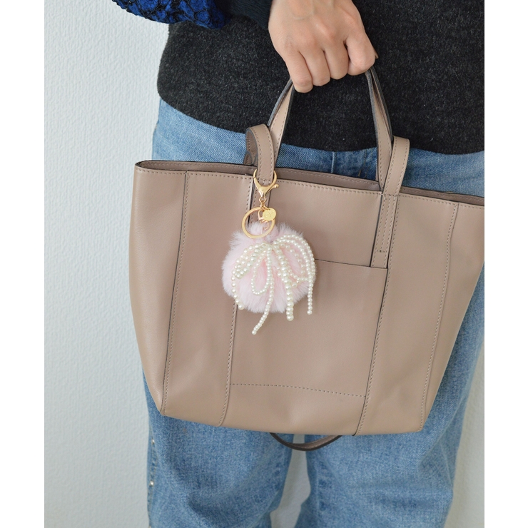 Pearl & Fake Fur Bomb Key Charm | earyear | 詳細画像12 