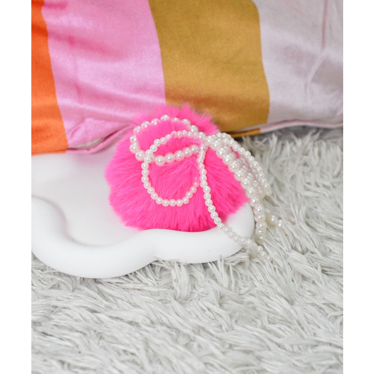Pearl & Fake Fur Bomb Key Charm | earyear | 詳細画像14 