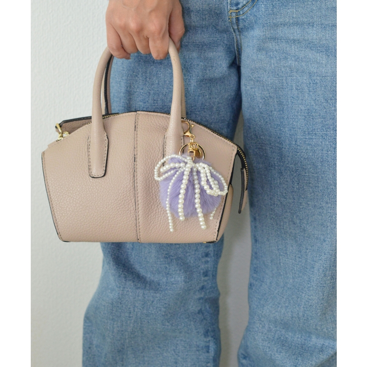Pearl & Fake Fur Bomb Key Charm | earyear | 詳細画像17 