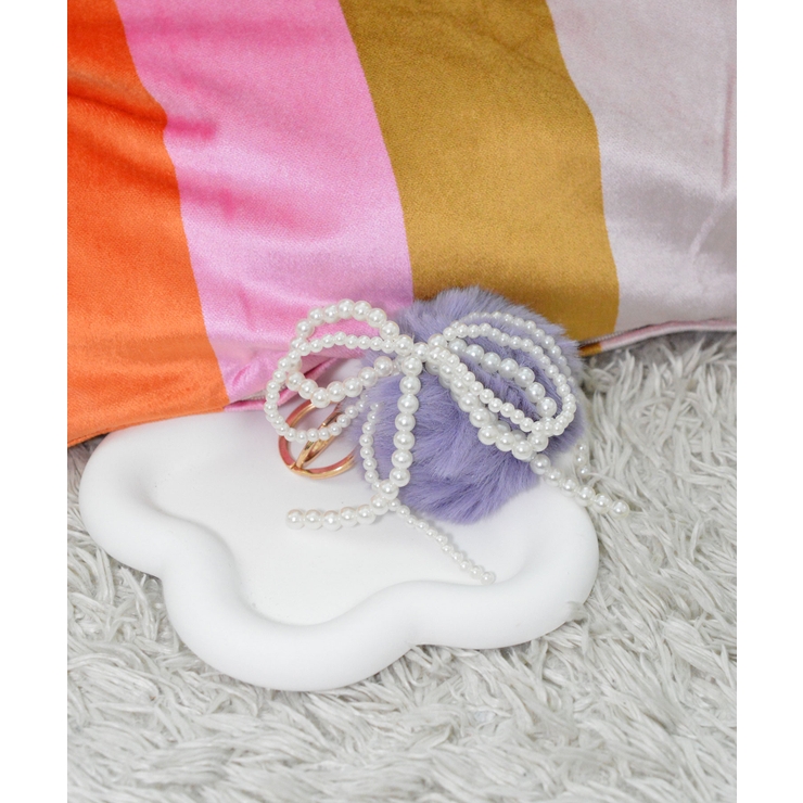 Pearl & Fake Fur Bomb Key Charm | earyear | 詳細画像19 