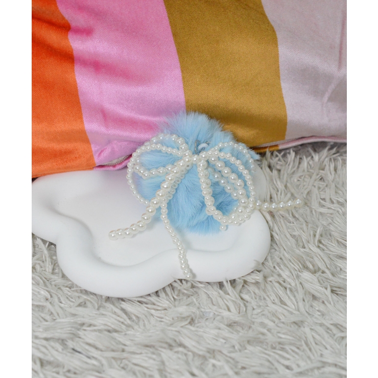 Pearl & Fake Fur Bomb Key Charm | earyear | 詳細画像22 