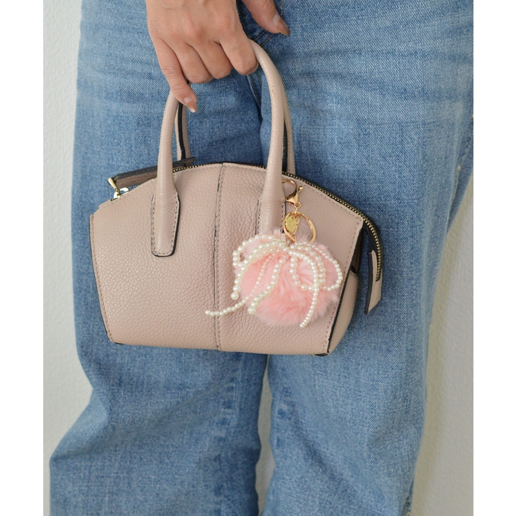 Pearl & Fake Fur Bomb Key Charm | earyear | 詳細画像6 