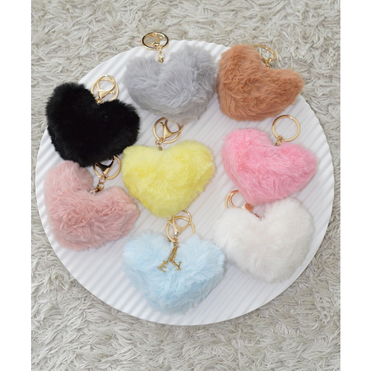 Heart Bomb Fur Key Charm | earyear | 詳細画像1 
