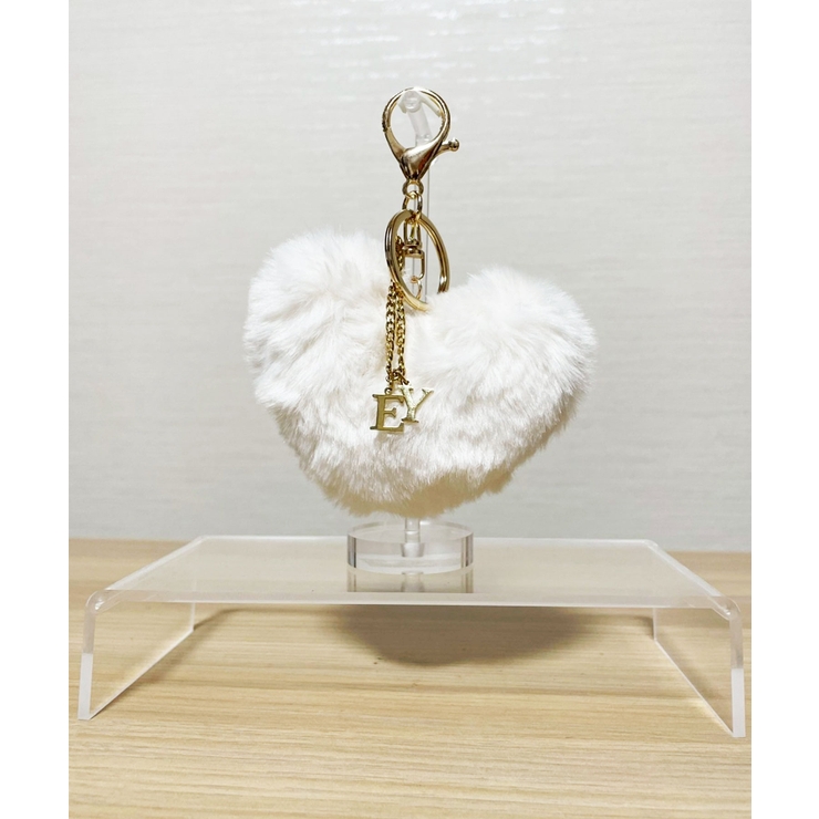 ベージュ | Heart Bomb Fur Key Charm | earyear