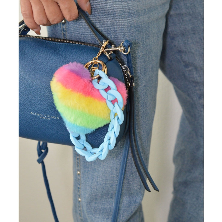 Rainbow Heart Charm & Chain Wrist Strap | earyear | 詳細画像17 