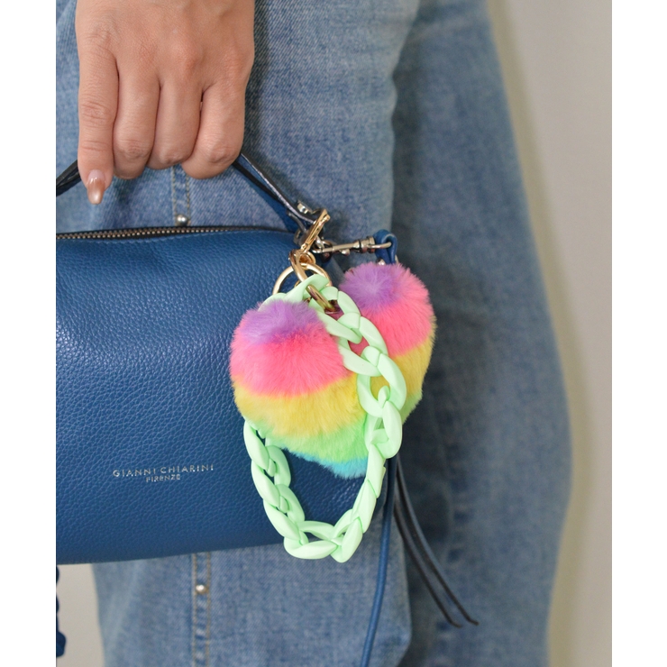 Rainbow Heart Charm & Chain Wrist Strap | earyear | 詳細画像3 
