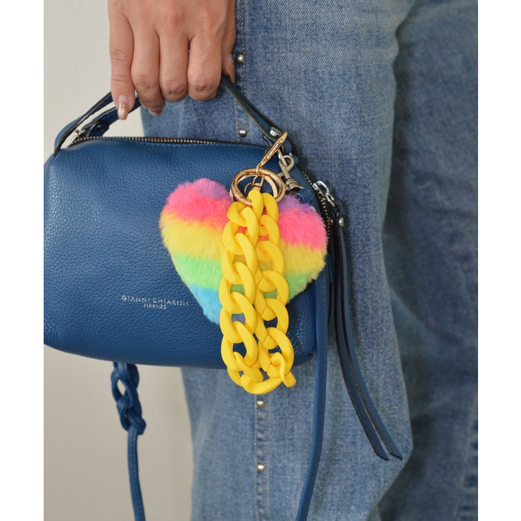 Rainbow Heart Charm & Chain Wrist Strap | earyear | 詳細画像7 