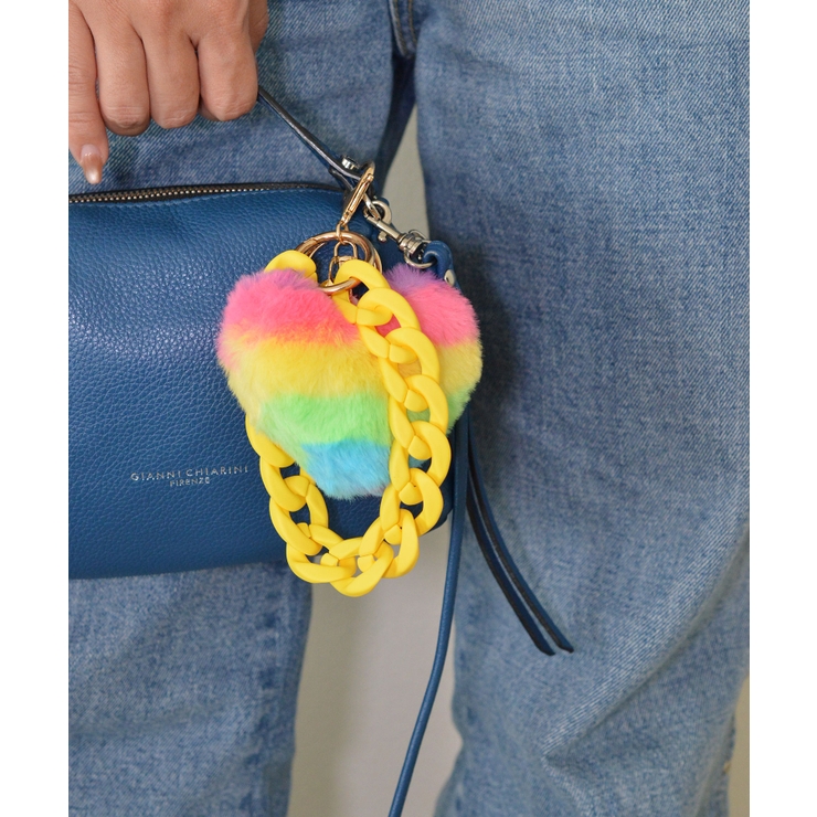 Rainbow Heart Charm & Chain Wrist Strap | earyear | 詳細画像8 