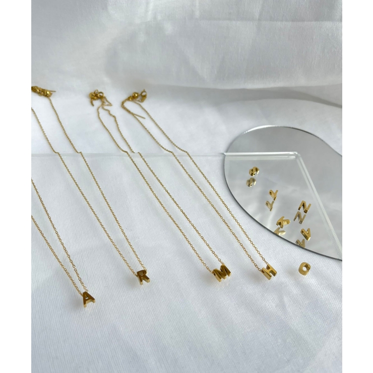 イニシャルチャーム ネックレス Stainless 316L | earyear | 詳細画像58 