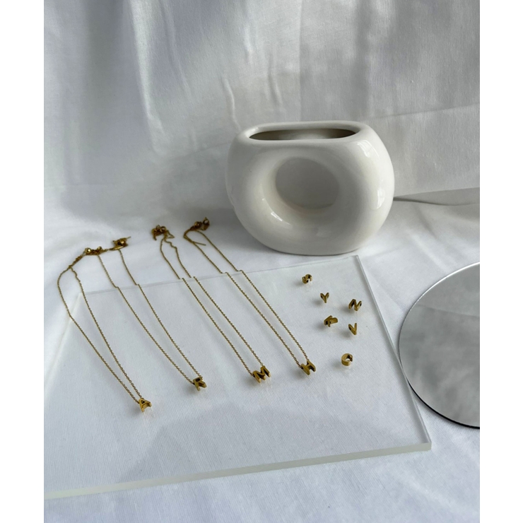 イニシャルチャーム ネックレス Stainless 316L | earyear | 詳細画像59 