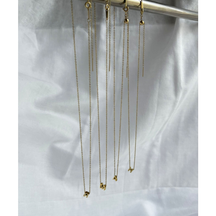 イニシャルチャーム ネックレス Stainless 316L | earyear | 詳細画像61 