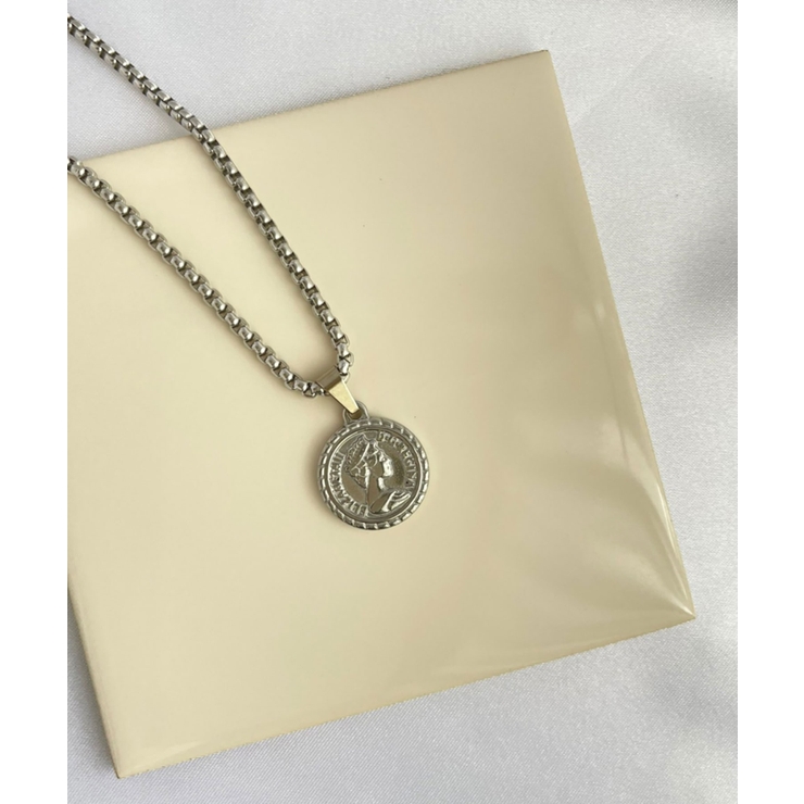 シルバー | エリザベスコインネックレス(UNISEX) | earyear