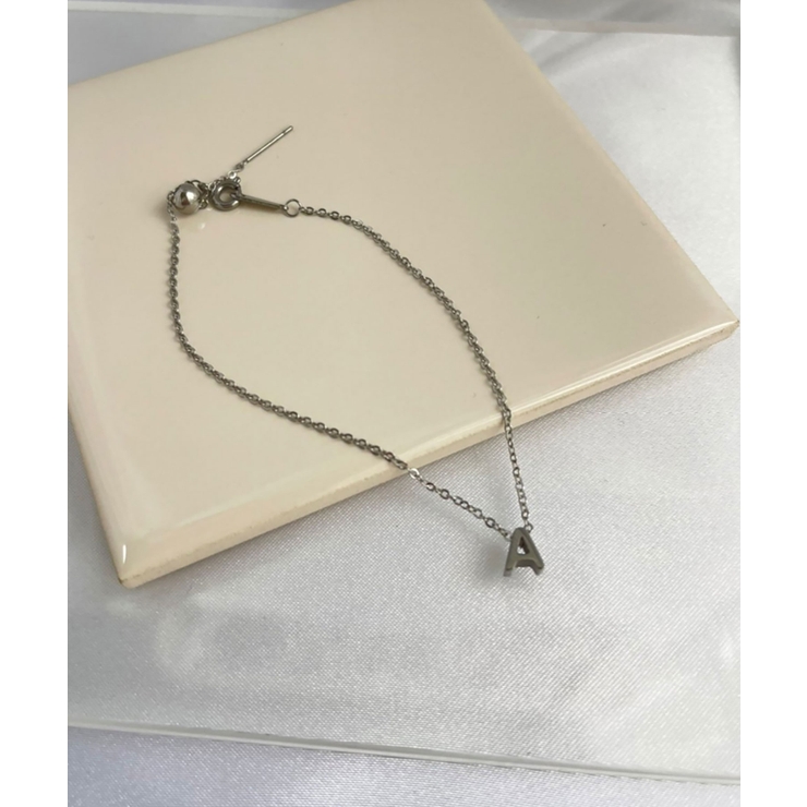 イニシャルチャームブレスレット Stainless 316L | earyear | 詳細画像1 