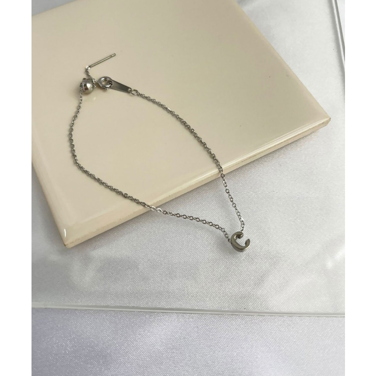 イニシャルチャームブレスレット Stainless 316L | earyear | 詳細画像3 