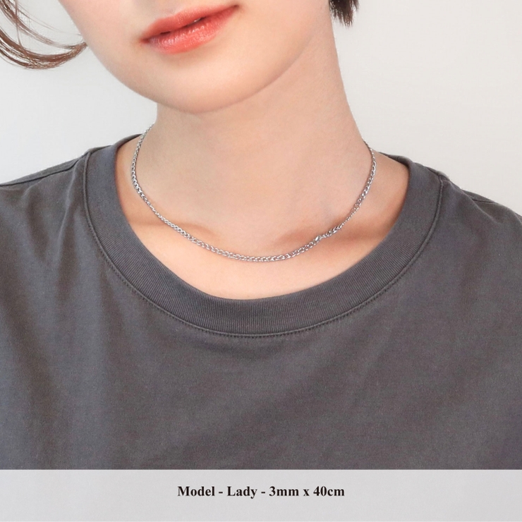 プレーンチェーンネックレス-LD Stainless | earyear | 詳細画像1 