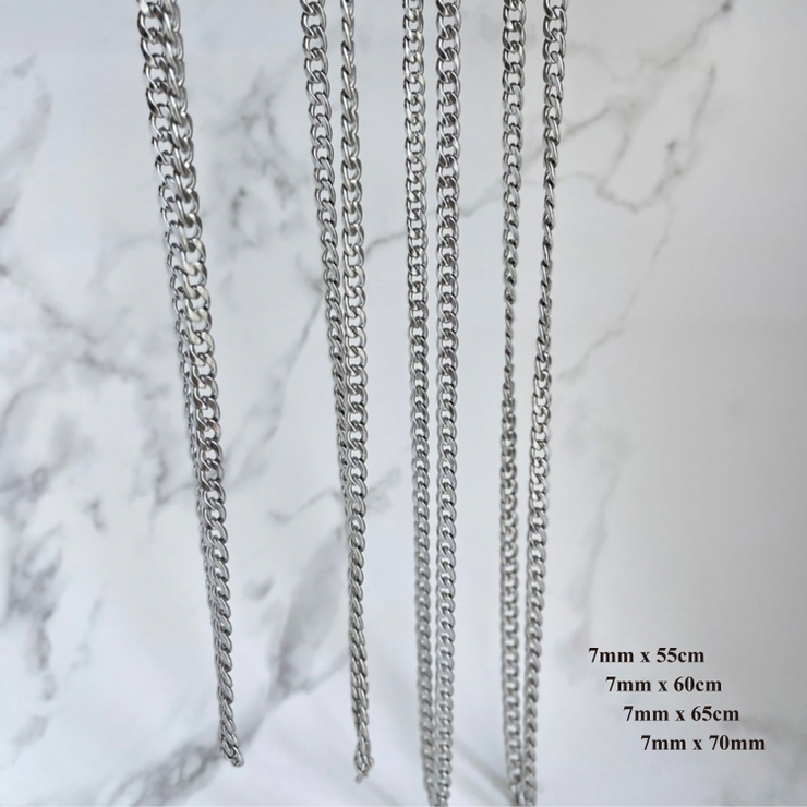 7mm | プレーンチェーンネックレス-LD Stainless | earyear