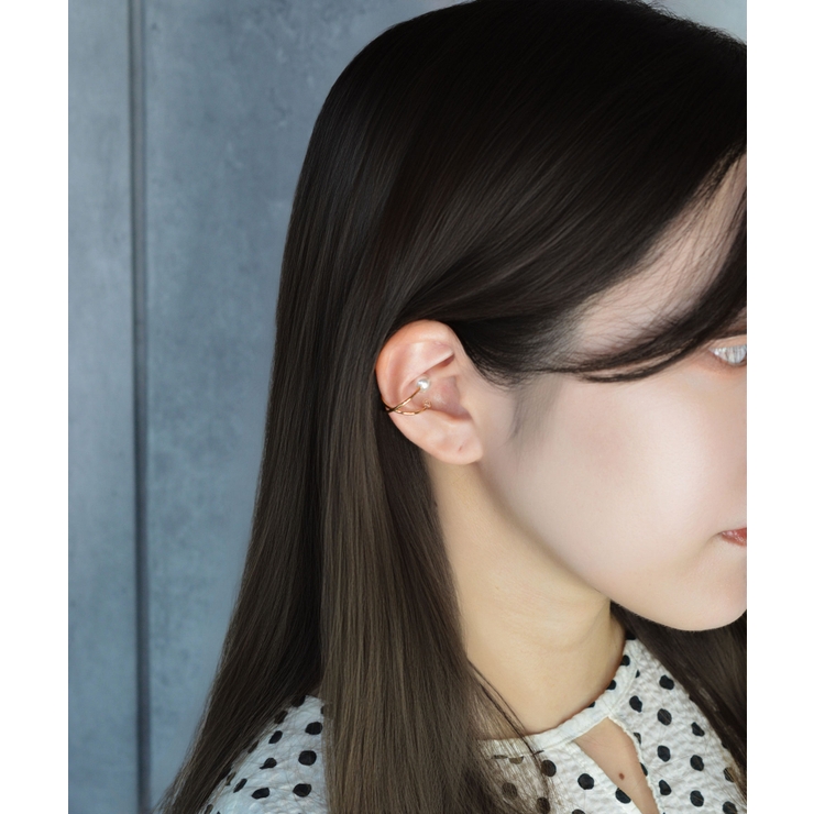 Double Curve Pearl & Metal Spiral イヤーカフ | earyear | 詳細画像11 