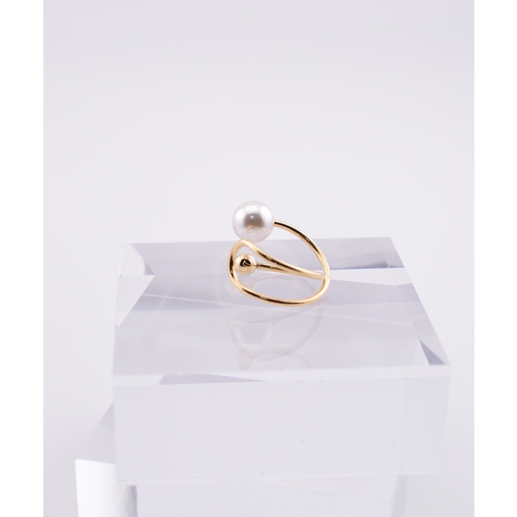 Double Curve Pearl & Metal Spiral イヤーカフ | earyear | 詳細画像8 