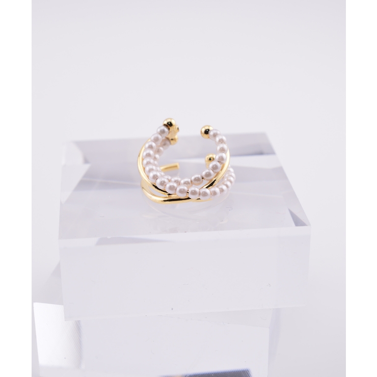 3 Layer Pearl Line Metal イヤーカフ | earyear | 詳細画像13 