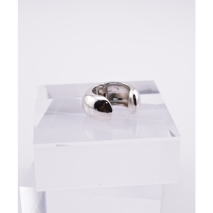 シルバー | Rounded Chunky Simple Metal イヤーカフ | earyear
